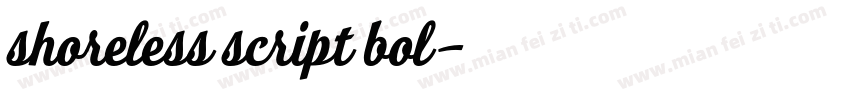 shoreless script bol字体转换